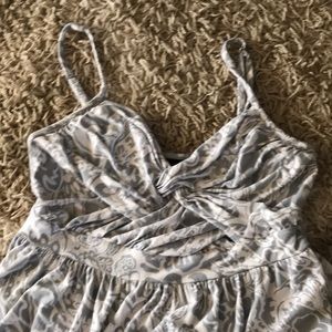 New York and Co Maxi Dress - blue/gray and white